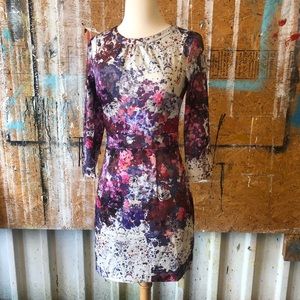 Women’s long sleeve floral print mini